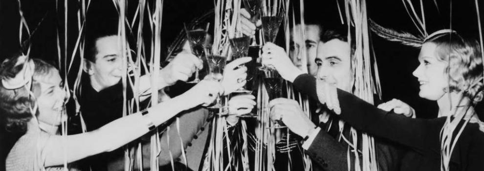 New Year's Eve revelers in Paris, circa 1937