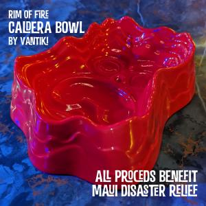 Rim of Fire Caldera Bowl by VanTiki - all proceeds benefit Maui disaster relief